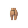 Nuisette en fine résille transparente, avec porte jarretelles amovibles et réglables et string assorti inclus 